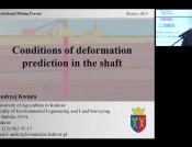 Conditions of deformation prediction in the shaft