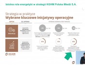 Nowe kierunki w realizacji transformacji energetycznej KGHM Polska Miedź SA
