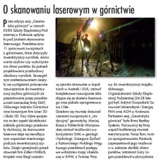 Nasza relacja z sesji „geomatyka górnicza” na XXIII SEP w czasopiśmie „Geodeta”