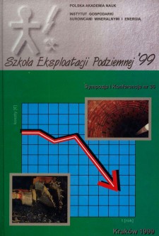 Materiały Szkoły Eksploatacji Podziemnej 1999